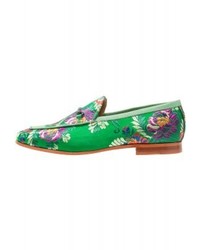Slippers à fleurs vert menthe Melvin & Hamilton
