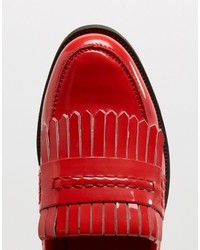 Slippers à franges rouges Glamorous