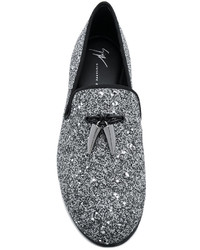 Slippers argentés Giuseppe Zanotti Design