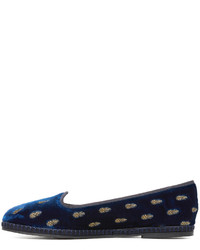 Slippers bleu marine Aquazzura