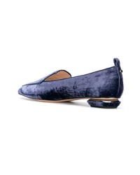 Slippers bleu marine Nicholas Kirkwood