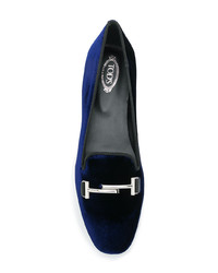 Slippers bleu marine Tod's