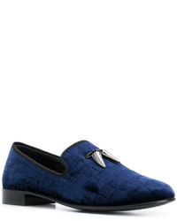 Slippers bleu marine Giuseppe Zanotti Design