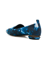 Slippers bleus Nicholas Kirkwood