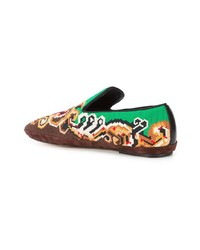 Slippers brodés multicolores Loewe