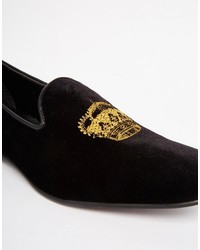 Slippers brodés noirs Asos