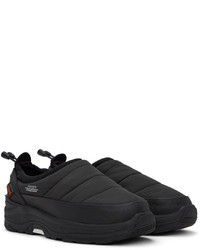 Slippers en caoutchouc noirs Suicoke