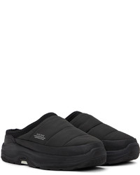 Slippers en caoutchouc noirs Suicoke