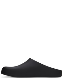 Slippers en caoutchouc noirs Balenciaga