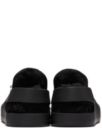 Slippers en caoutchouc noirs Bottega Veneta