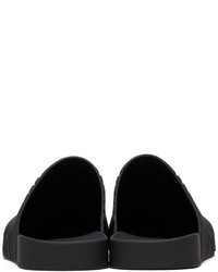 Slippers en caoutchouc noirs Bottega Veneta