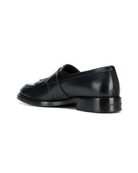 Slippers en cuir à franges noirs Givenchy