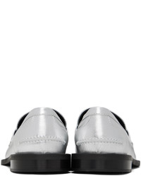 Slippers en cuir argentés JW Anderson