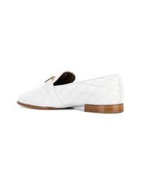 Slippers en cuir blancs Tod's