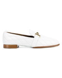 Slippers en cuir blancs Tod's