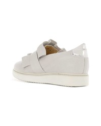 Slippers en cuir blancs Geox