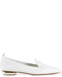 Slippers en cuir blancs Nicholas Kirkwood