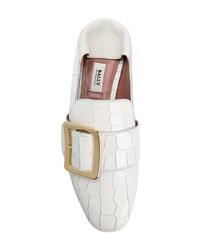 Slippers en cuir blancs Bally