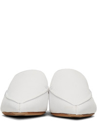 Slippers en cuir blancs Nicholas Kirkwood