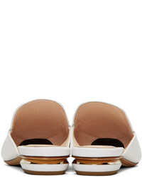 Slippers en cuir blancs Nicholas Kirkwood