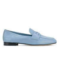 Slippers en cuir bleu clair Prada