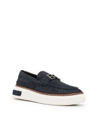 Slippers en cuir bleu marine Bally