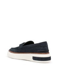 Slippers en cuir bleu marine Bally