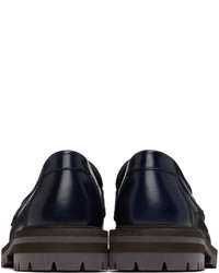 Slippers en cuir bleu marine Common Projects