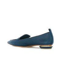 Slippers en cuir bleus Nicholas Kirkwood