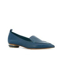 Slippers en cuir bleus Nicholas Kirkwood