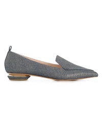 Slippers en cuir bleus Nicholas Kirkwood