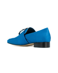 Slippers en cuir bleus Dorateymur