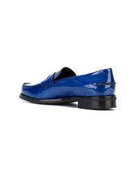 Slippers en cuir bleus Tomas Maier