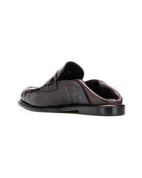 Slippers en cuir bordeaux Loewe