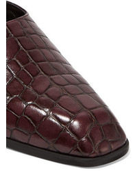 Slippers en cuir bordeaux Stella McCartney