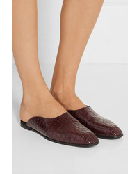 Slippers en cuir bordeaux Stella McCartney