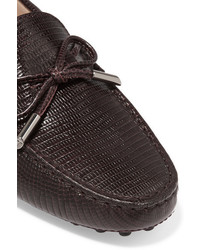 Slippers en cuir bordeaux Tod's