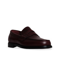 Slippers en cuir bordeaux Burberry