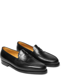 Slippers en cuir bordeaux John Lobb