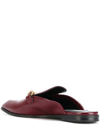 Slippers en cuir bordeaux Stella McCartney