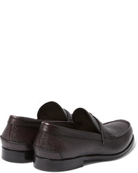 Slippers en cuir gris foncé Hugo Boss