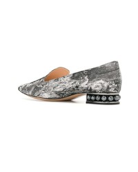 Slippers en cuir gris Nicholas Kirkwood