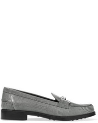 Slippers en cuir gris Tod's