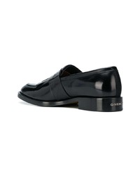 Slippers en cuir imprimés noirs Givenchy