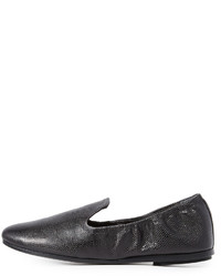 Slippers en cuir marron clair DKNY