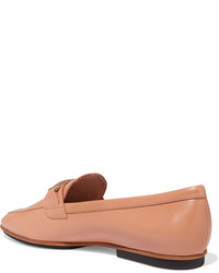 Slippers en cuir marron clair Tod's