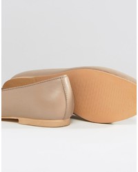 Slippers en cuir marron clair Park Lane