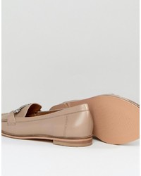 Slippers en cuir marron clair Park Lane