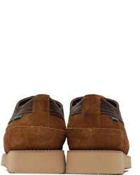 Slippers en cuir marron foncé Sebago