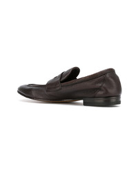 Slippers en cuir marron foncé Henderson Baracco